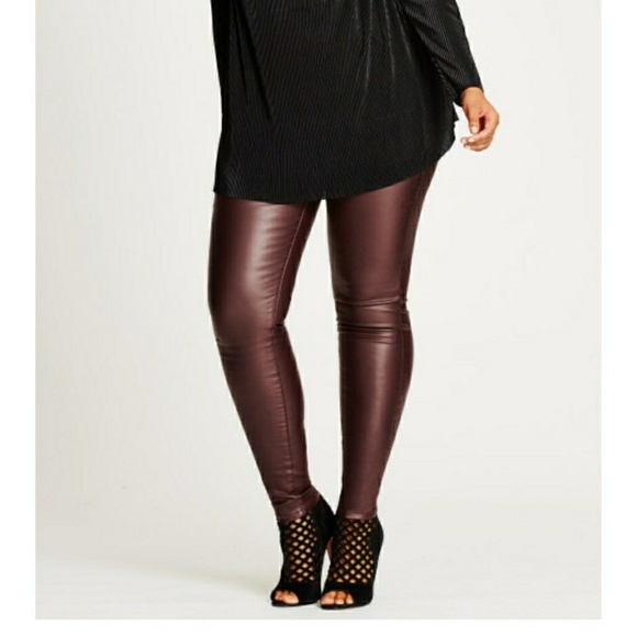 city chic wet look jeans